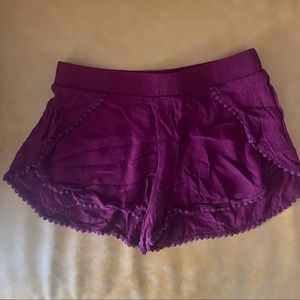 Ambiance maroon shorts